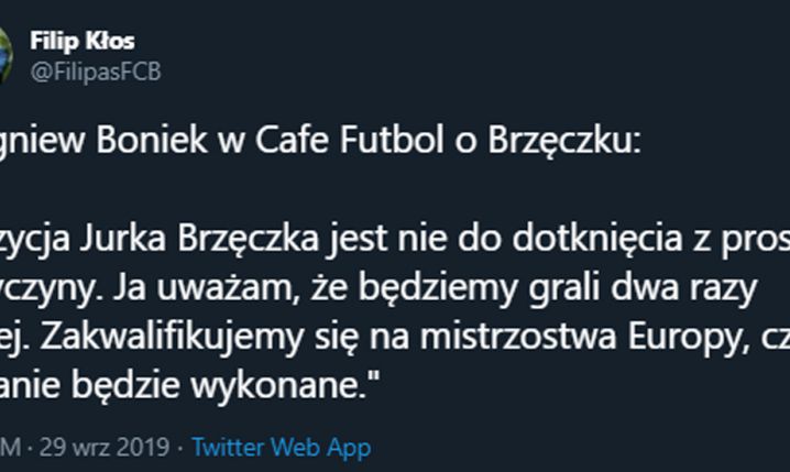 DLATEGO Boniek nie zwolni Brzęczka!